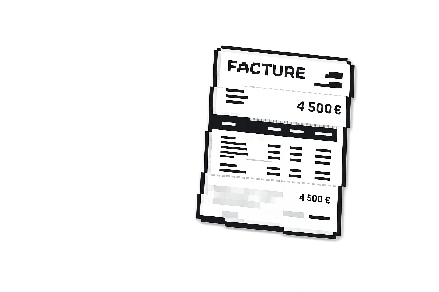 Facture impayée illustration