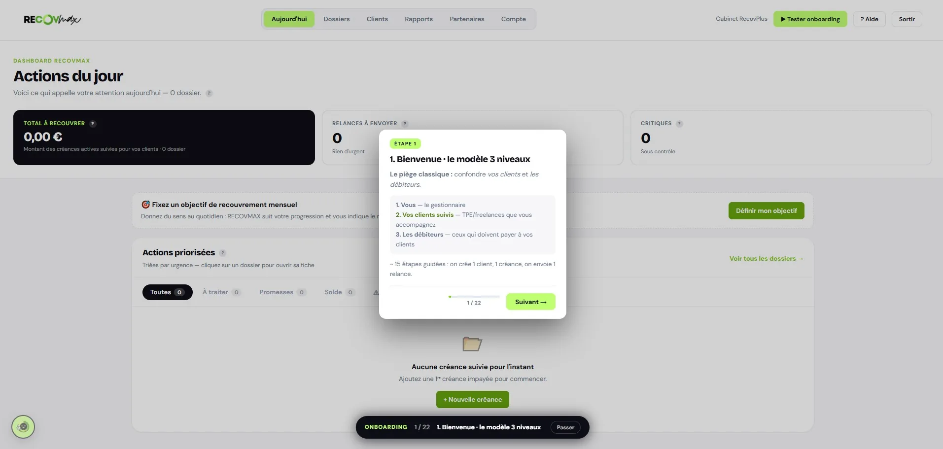 Vue multi-clients RECOVMAX