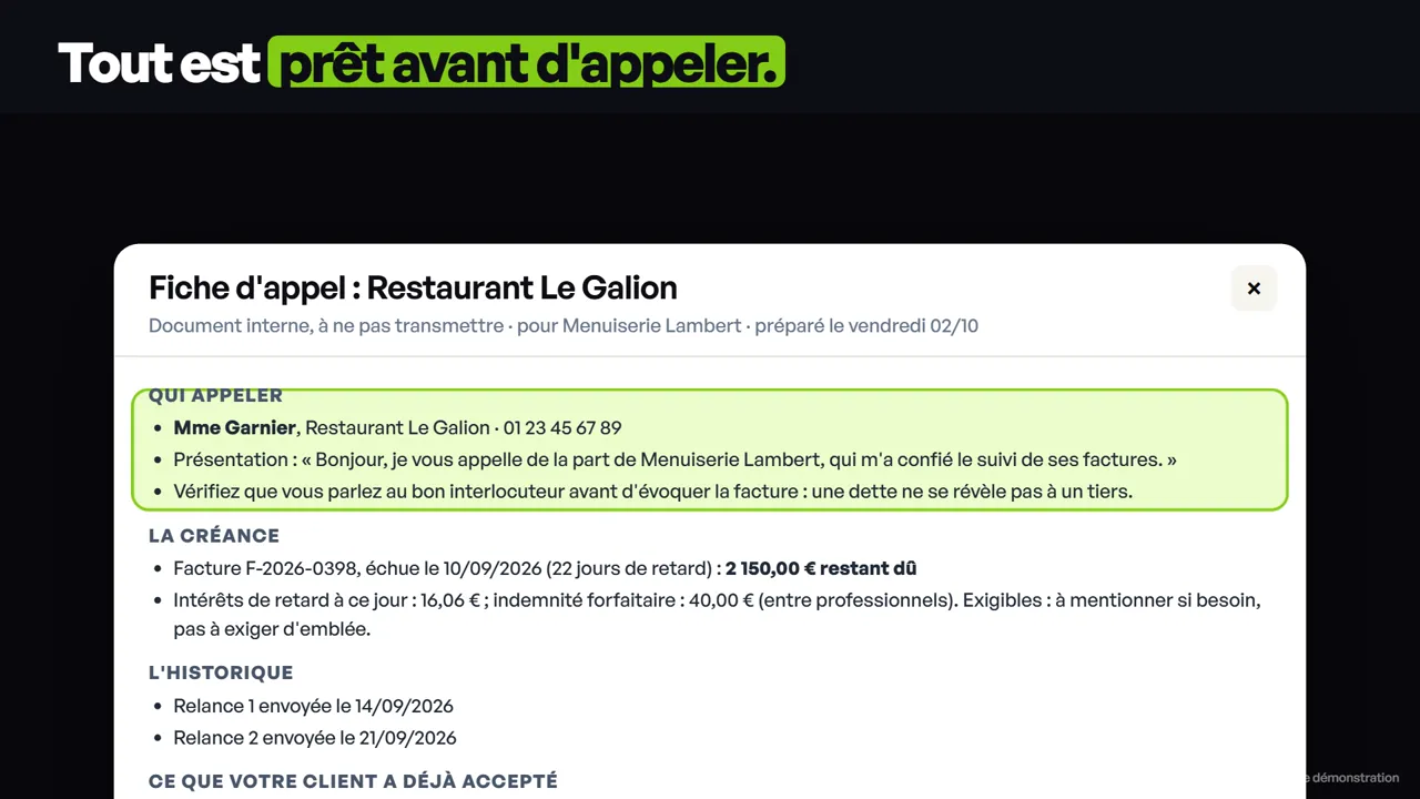 Un appel préparé, prêt à passer : image de la vidéo, données fictives
